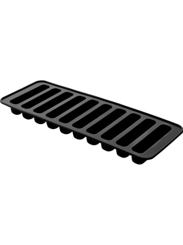 metaltex IJsblokjesvorm zwart - (B)24,5 x (H)2 x (D)9 cm