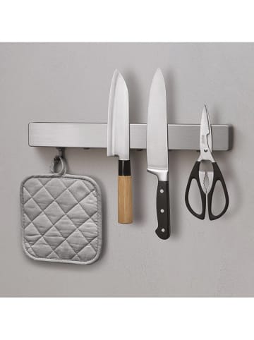 metaltex Messerblock ''Metallika'' in Silber - (B)39 x (H)7 x (T)3 cm