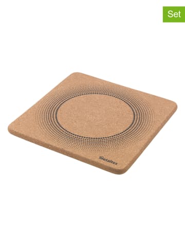 metaltex 2er-Set: Topfuntersetzer in Hellbraun - (L)20 x (B)20 cm