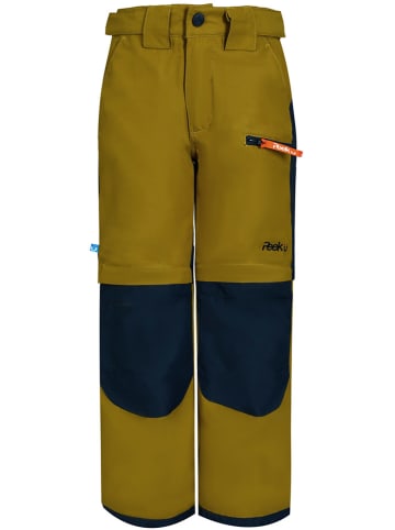 Peek U Afritstrekkingbroek "Terra" mosterdgeel/donkerblauw