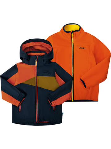 Peek U 3-in-1 funtionele jas "Ridge" donkerblauw/oranje