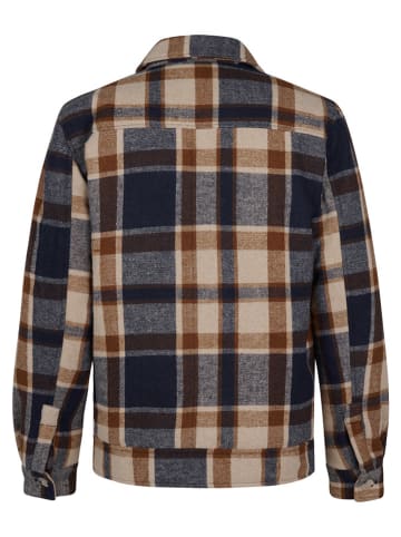Petrol Tusssenjas "Minnesota" beige/donkerblauw