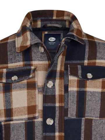 Petrol Industries Tusssenjas "Minnesota" beige/donkerblauw