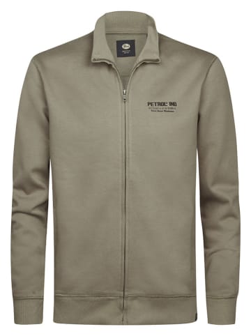 Petrol Sweatjacke in Taupe