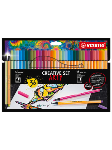 STABILO Fineliner & Premium-Filzstifte "STABILO point 88 & Pen 68 - ARTY" - 36 Stück