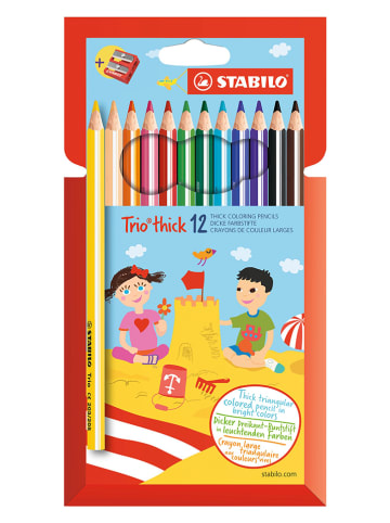 STABILO Kleurpotloden driehoekig "STABILO Trio dick" - 12 stuks