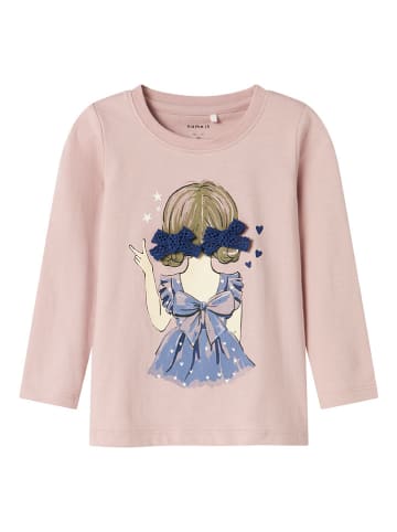 name it Longsleeve "Otrea" lichtroze/donkerblauw