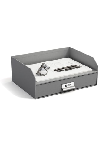 BigsoBox Dokumenten-Ablage "Walter" in Grau - (B)33,5 x (H)13 x (T)25,5 cm