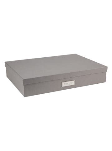 BigsoBox Dokumentenbox "Sverker" in Hellgrau - (L)43,5 x (B)31 x (H)8,5 cm