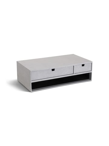 BigsoBox Monitor-Stand "Ted" in Grau - (B)48,5 x (H)15 x (T)26 cm