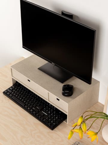 BigsoBox Stojak "Ted" w kolorze beżowym na monitor - 48,5 x 15 x 26 cm