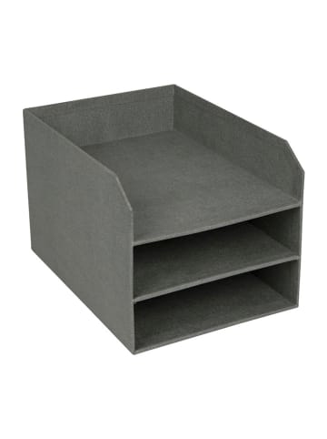 BigsoBox Organizer "Trey" w kolorze szarym na dokumenty - 32 x 21 x 31,5 cm