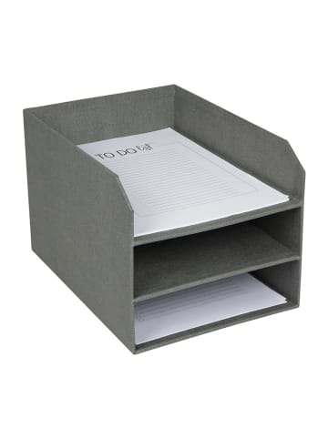BigsoBox Organizer "Trey" w kolorze szarym na dokumenty - 32 x 21 x 31,5 cm