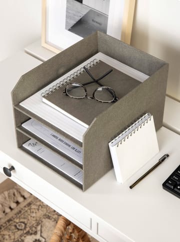 BigsoBox Organizer "Trey" w kolorze szarym na dokumenty - 32 x 21 x 31,5 cm