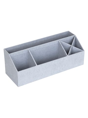 BigsoBox Schreibtisch-Organizer "Elisa" in Grau - (B)33 x (H)12,5 x (T)12,5 cm