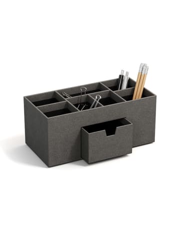 BigsoBox Organizer "Vendela" w kolorze szarym na biurko - 10 x 8,5 x 10 cm