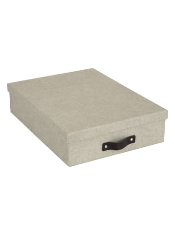 BigsoBox Dokumentenbox "Oskar" in Beige - (L)35 x (B)26 x (H)8,5 cm
