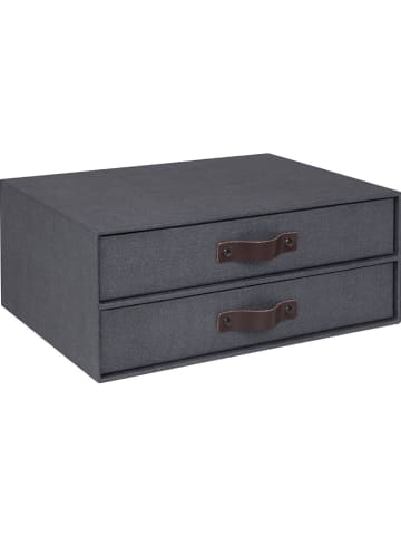 BigsoBox Schubladenbox "Birger" in Dunkelgrau - DIN A4