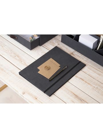 BigsoBox Teczka w kolorze ciemnoszarym - 23,5 x 29,5 x 1,5 cm