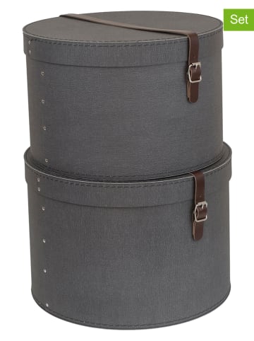 BigsoBox 2er-Set: Rundboxen "Rut" in Schwarz