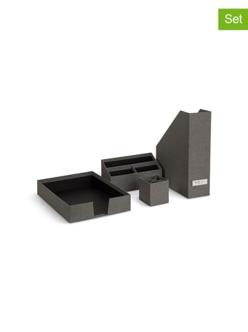 BigsoBox 4tlg. Set: Schreibtisch-Organizer "Hugo" in Grau