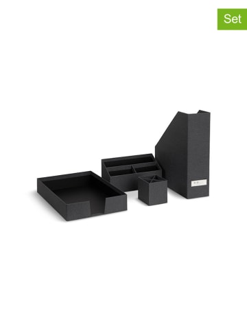 BigsoBox 4tlg. Set: Schreibtisch-Organizer "Hugo" in Schwarz