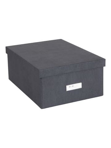 BigsoBox Ordnungsbox "Katia" in Schwarz - (B)28,5 x (H)16 x (T)39 cm