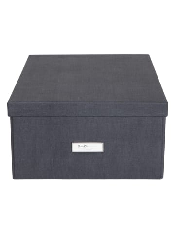 BigsoBox Ordnungsbox "Katrin" in Schwarz - (B)34,5 x (H)18,5 x (T)45 cm