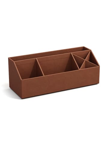 BigsoBox Schreibtisch-Organizer "Elisa" in Braun - (B)33 x (H)12,5 x (T)12,5 cm