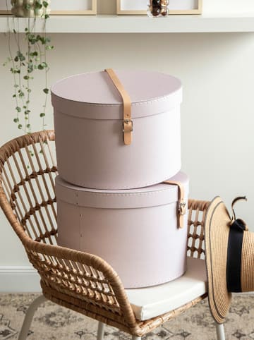 BigsoBox 2-delige set: ronde boxen "Rut" lichtroze