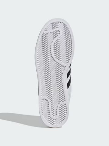 adidas Leder-Sneakers "Superstar II" in Weiß/ Schwarz