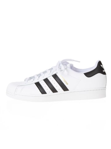 adidas Skórzane sneakersy "Superstar" w kolorze biało-czarnym