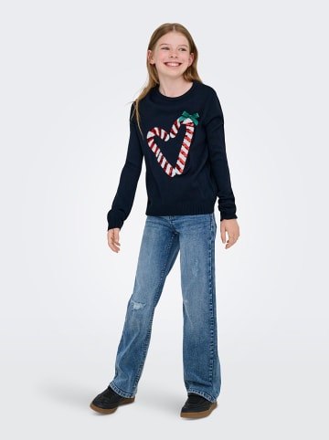 KIDS ONLY Sweter "Xmas" w kolorze granatowym