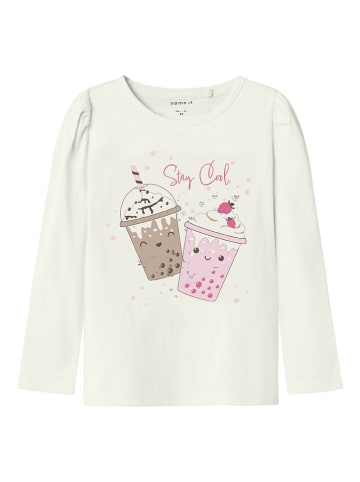 name it 3er-Set: Longsleeves "Ollia" in Beige/ Creme/ Rosa