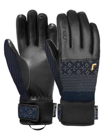 Reusch Funktionsfingerhandschuhe "Elisabeth" in Dunkelblau/ Schwarz