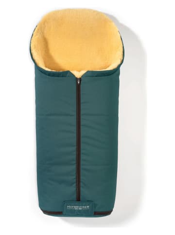 Hofbrucker Lammfell-Fußsack "Iglu" in Petrol - (L)95 x (B)34 cm