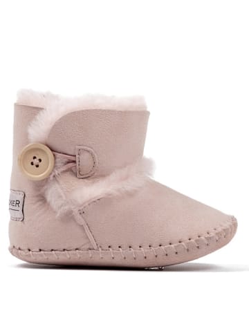 Hofbrucker Lammfell-Babyschuhe in Rosa