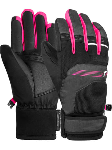 Reusch Rękawiczki narciarskie "Benji R-TEX® XT Junior" w kolorze czarno-różowym