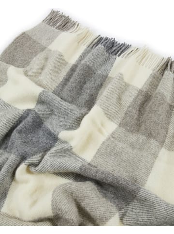 Lanerossi Wollen deken "Adamello" grijs/crème - (L)250 x (B)220 cm
