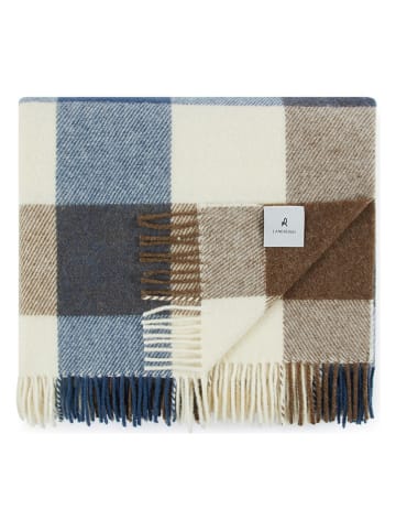 Lanerossi Wolldecke "Adamello" in Blau/ Braun - (L)250 x (B)220 cm