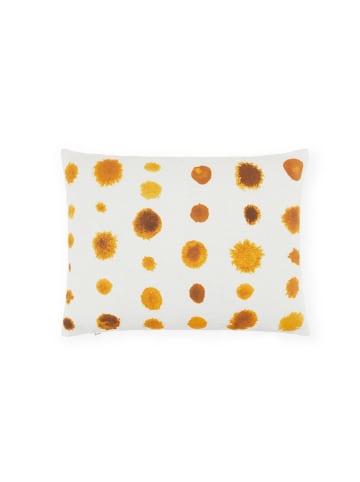 Lanerossi Leinen-Kissenhülle in Weiß/ Orange - (L)30 x (B)40 cm