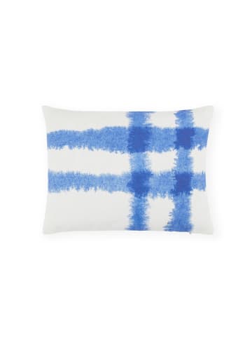 Lanerossi Leinen-Kissenhülle in Weiß/ Blau - (L)30 x (B)40 cm