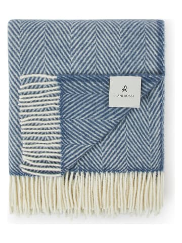 Lanerossi Wollen deken "Iseo" blauw - (L)170 x (B)130 cm
