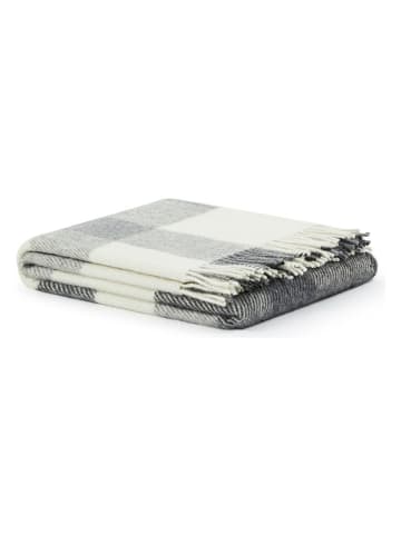 Lanerossi Wolldecke "Iseo" in Anthrazit/ Creme - (L)170 x (B)130 cm