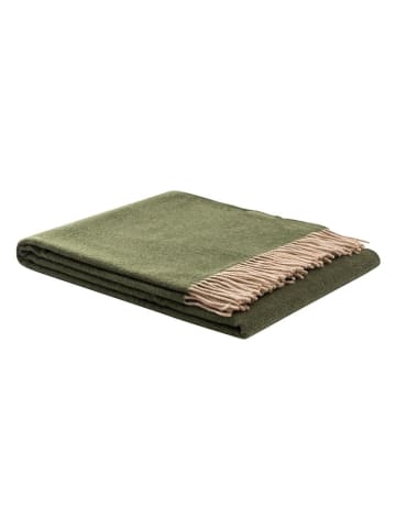 Lanerossi Wollen deken "Ulisse" donkergroen - (L)180 x (B)130 cm