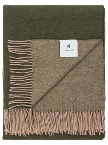 Lanerossi Wolldecke "Ulisse" in Dunkelgrün - (L)180 x (B)130 cm