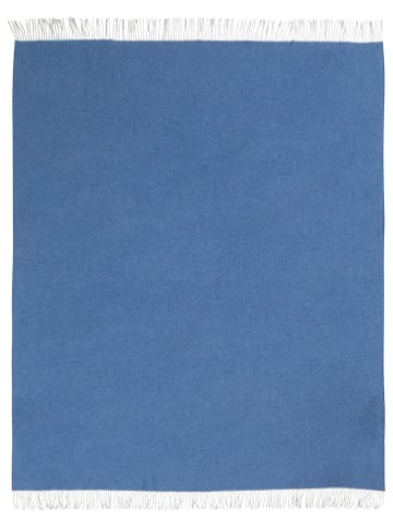 Lanerossi Wollen deken "Ulisse" blauw - (L)180 x (B)130 cm