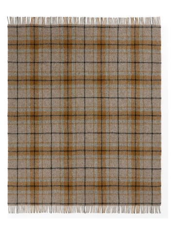 Lanerossi Wolldecke "Helsinki" in Hellbraun/ Grau - (L)170 x (B)130 cm