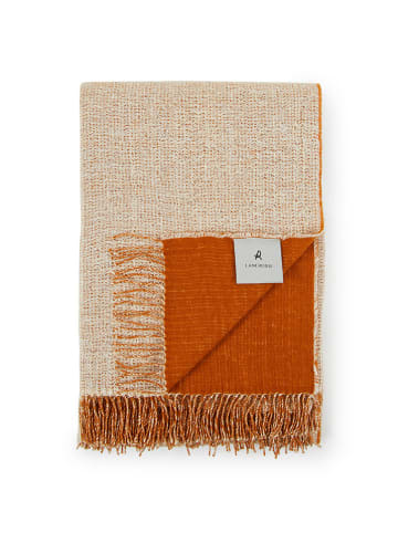 Lanerossi Wohndecke in Beige/ Rostrot - (L)200 x (B)130 cm