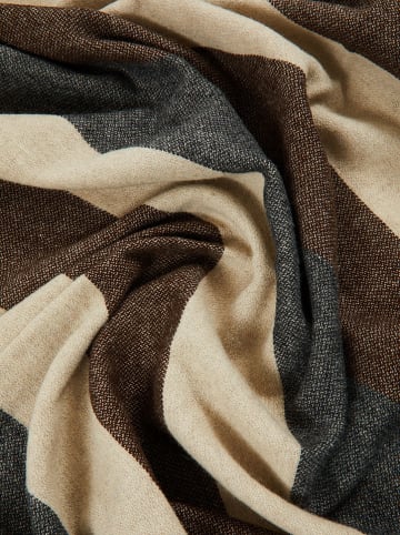 Lanerossi Wollen sjaal met kasjmieraandeel "Vincent" bruin/beige - (L)200 x (B)60 cm